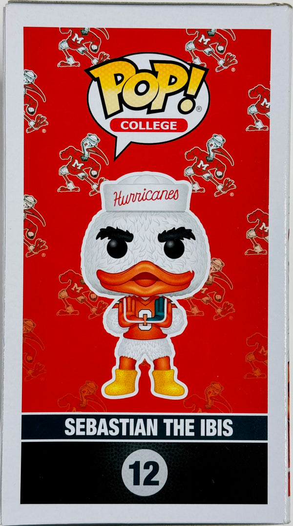 Kam Kinchens Signed Miami Hurricanes #12 Sebastian The Ibis Funko Pop (Beckett)