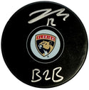 Jonah Gadjovich Back 2 Back Autographed Official Panthers Puck (JSA Witness)