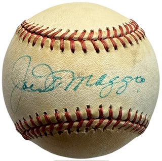 Joe DiMaggio Autographed Cracker Jack Old Timers Baseball Classic Ball (JSA)