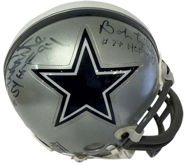 Randy White & Bob Lilly Autographed Cowboys Mini Helmet