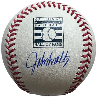John Smoltz Autographed Official Hall Of Fame Logo Baseball (JSA)