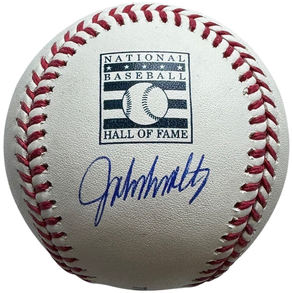 John Smoltz Autographed Official Hall Of Fame Logo Baseball (JSA)