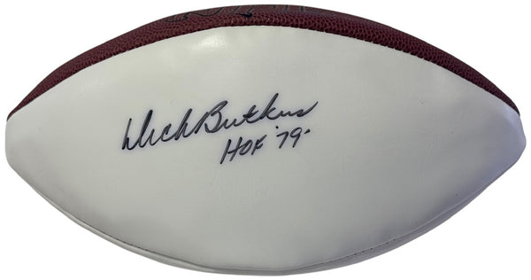 Dick Butkus Autographed Official Wilson White Panel NFL Football