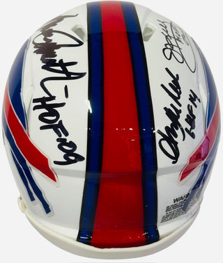 Jim Kelly Thurman Thomas Andre Reed Bruce Smith Signed Buffalo Bills Mini Helmet (JSA)