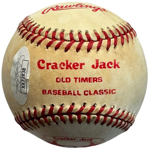 Joe DiMaggio Autographed Cracker Jack Old Timers Baseball Classic Ball (JSA)