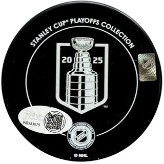 Aleksander Barkov Signed 2025 Stanley Cup Champions Official Puck (JSA Witness)