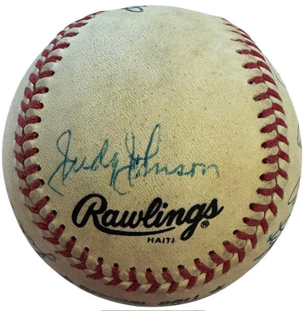 Hall Of Famers Autographed Official National League Baseball