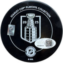 Mackie Samoskevich Signed 2025 Stanley Cup Champions Official Puck (JSA Witness)