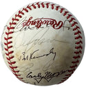 Hall Of Famers and Stars Signed Cracker Jack Old Timers Day Baseball (JSA)