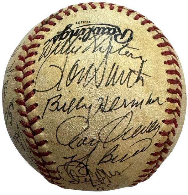 Old Timers Autographed Official National League Baseball