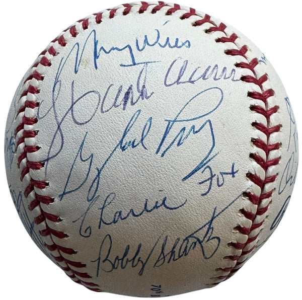 Willie Mays 70th Birthday Attendees Autographed Baseball (Beckett)