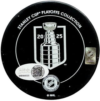 Anton Lundell Signed 2025 Stanley Cup Champions Official Puck (JSA Witness)