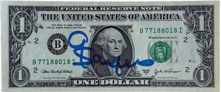 Gale Sayers Autographed Dollar Bill Chicago Bears (JSA)