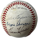 Hall Of Famers and Stars Signed Cracker Jack Old Timers Day Baseball (JSA)