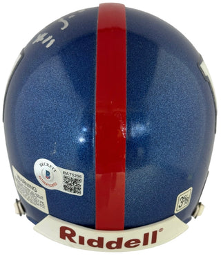 Phil Simms Autographed Giants Mini Helmet (Beckett)