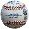Willie Mays 70th Birthday Attendees Autographed Baseball (Beckett)