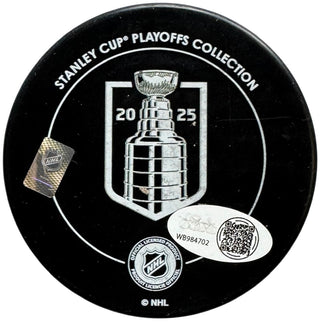 Eetu Luostarinen Signed 2025 Stanley Cup Champions Official Puck (JSA Witness)