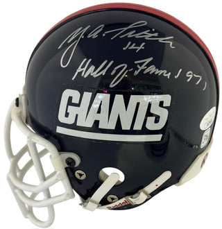 Y.A. Tittle Autographed Giants Mini Helmet (JSA)