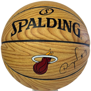 Goran Dragic Autographed Heat Spalding Logo Basketball