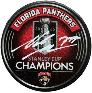 Niko Mikkola Signed 2025 Stanley Cup Champions Official Puck (JSA Witness)