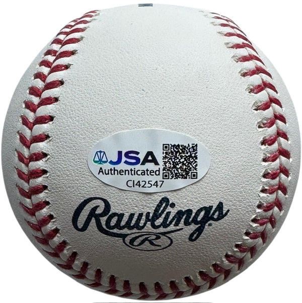 Ozzie Smith Autographed Official Hall Of Fame Logo Baseball (JSA)