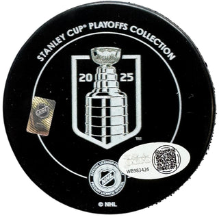 Niko Mikkola Signed 2025 Stanley Cup Champions Official Puck (JSA Witness)