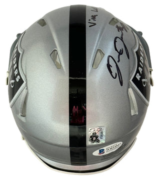 Josh Jacobs Autographed Las Vegas Raiders Speed Mini Helmet (Beckett Witnessed)
