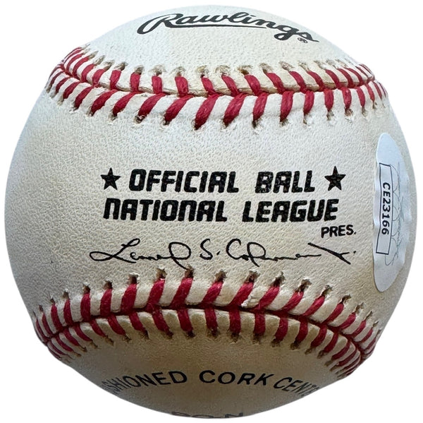 Tom Lasorda Autographed Official National League Baseball (JSA)