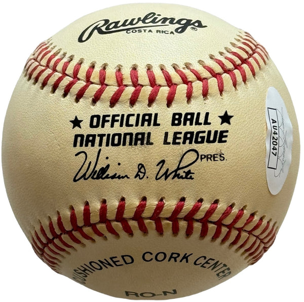 Warren Spahn Autographed Official National League Baseball (JSA)