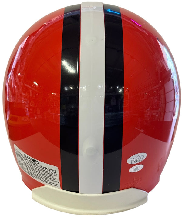 Jim Brown Autographed Cleveland Browns Full Size Authentic Stat Helmet (JSA)