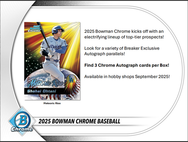 2025 Bowman Chrome Baseball Breaker Delight Box