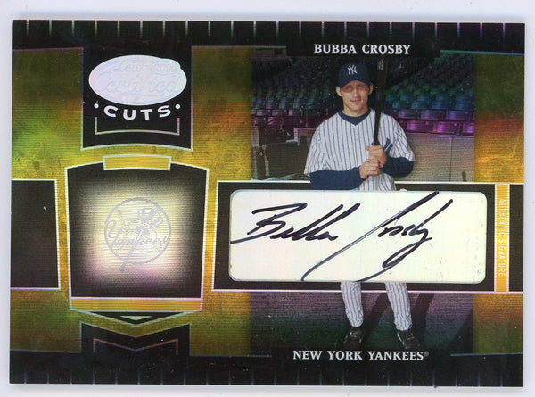 Bubba Crosby Autographed 2004 Leaf Certified Cuts #132
