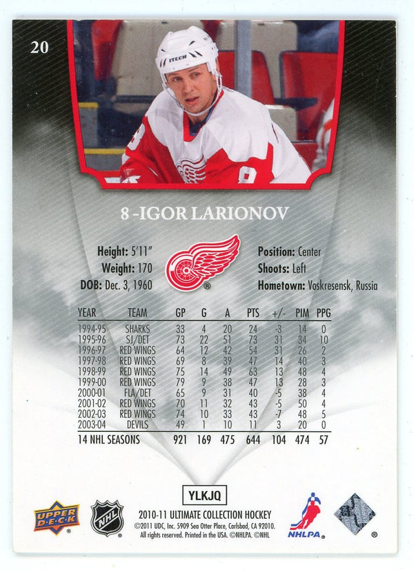 Igor Larionov 2010-11 Upper Deck Ultimate Collection #20