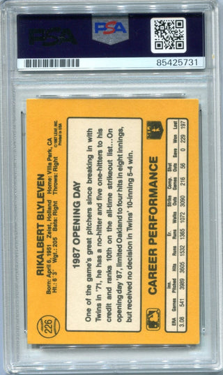Bert Blyleven 1987 Donruss #226 PSA Authentic Autographed Card