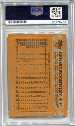 Dennis Eckersley 1988 Topps #72 PSA Auto Authentic Autographed Card