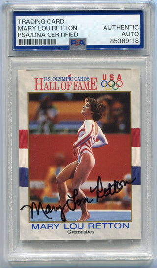 Mary Lou Retton Autographed 1991 U.S. Olympic Hall of Fame Card PSA/DNA Certified