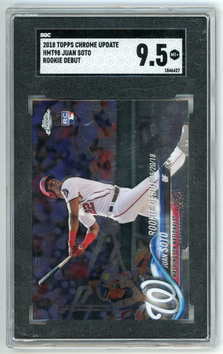 Juan Soto 2018 Topps Chrome Update Rookie Debut SGC 9.5
