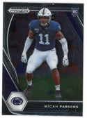 Micah Parsons 2021 Panini Prizm Draft Picks Rookie Card #136
