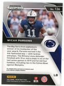Micah Parsons 2021 Panini Prizm Draft Picks Rookie Card #136