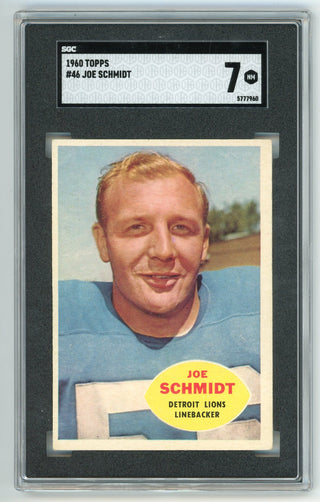 Joe Schmidt 1960 Topps #46 SGC 7