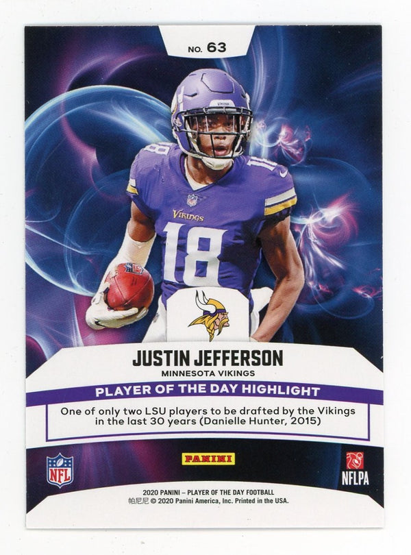 Justin Jefferson 2020 Panini Rookie #63 Card