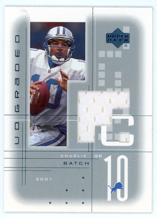 Charlie Batch 2001 Upper Deck Graded Patch Relic #CB