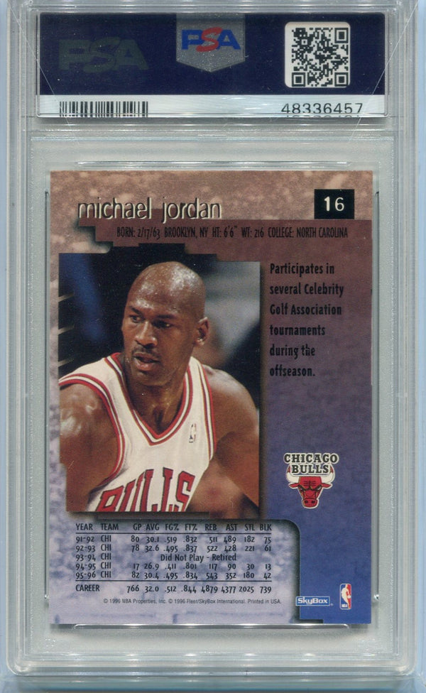 Michael Jordan 1996 Skybox Premium Card #16 PSA Graded 9