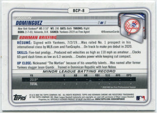 Jasson Dominguez 2020 Bowman Chrome Prospects RC #BCP-8