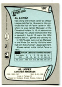 Al Lopez 1989 Pacific #197 Autographed Card