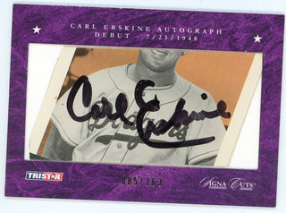 Carl Erskine Autographed 2008 Tristar Signa Cuts