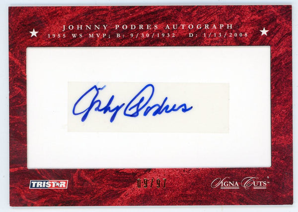 Johnny Podres 2008 Autographed Tristar Signa Cuts