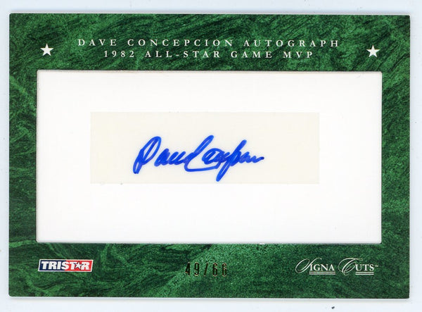 Dave Concepcion 2008 Autographed Tristar Signa Cuts