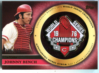 Johnny Bench 2012 Topps 1976 World Series Champions Pin Card /736