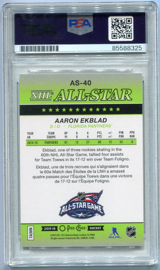Aaron Ekblad Autographed 2015 - 2016 O-Pee-Chee All Star Card #AS-40 PSA/DNA Certified